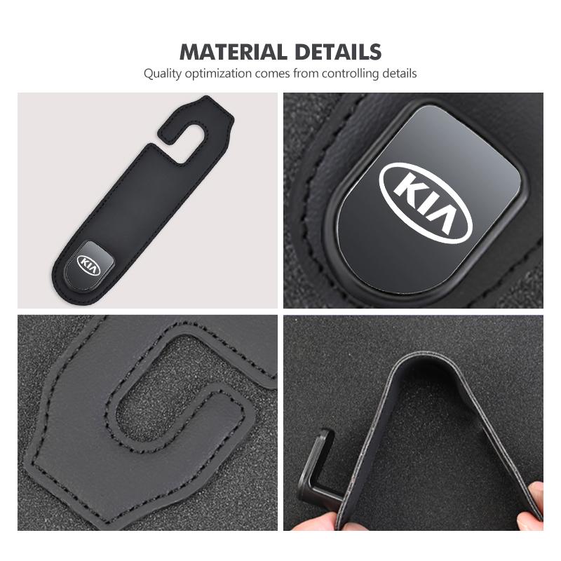 Car Seat Belt Anti-skid Leather Fixed Limiter Adjester Clip For KIA Stinger Optima Cerato Soul Venga Forte Spectra Sedona HR8