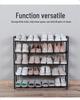 Modern Space-Saving Multi-Layer Shoe Rack: Punch-Free Assembly, Painted Finish for Living Room Storage