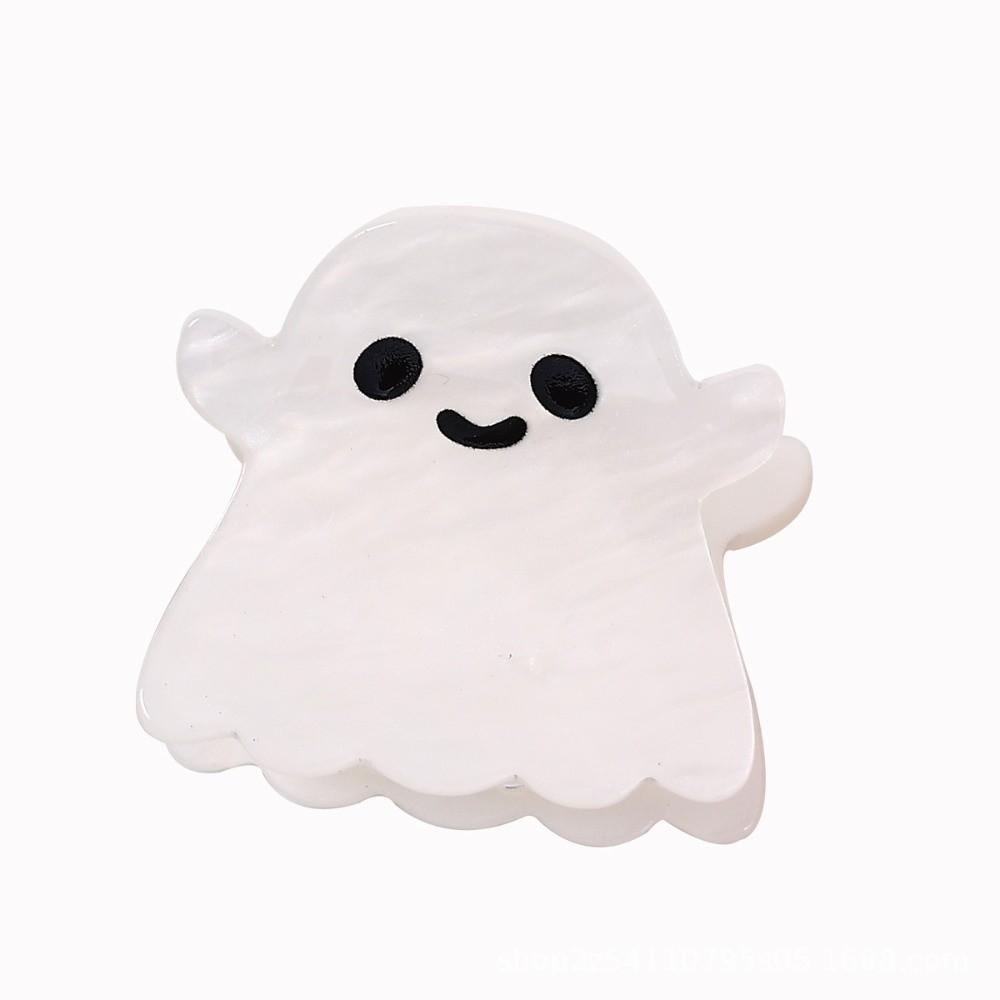 Funny Pumpkin Hair Clip Ghost Acetic Acid Hair Claw Creative Halloween Shark Clip Cosplay