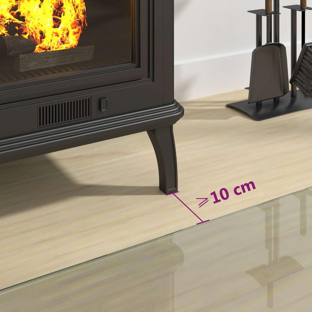 Fireplace Glass Panel Transparent 120 x 50 cm Glass