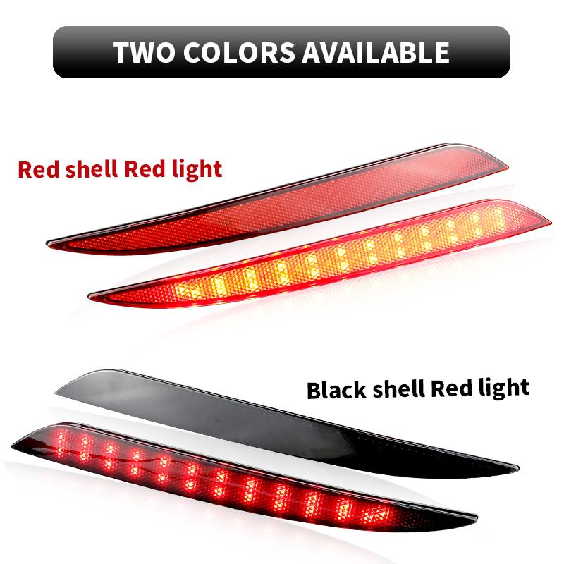 2PCS LED Rear Bumper Brake Lights Canbus For Tesla Model S 2012-2022 Smoked/Red Lens Red Tail Stop Warning Lamps Car Accessories