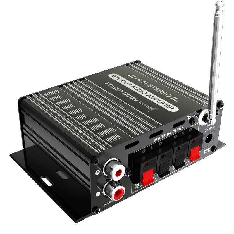 AK370 12 В Мини Усилитель Мощности Домашний Автомобильный Класс D Bluetooth Усилители Звука Стерео BASS Аудио Усиление Поддержка FM MP3 USB SD вход
