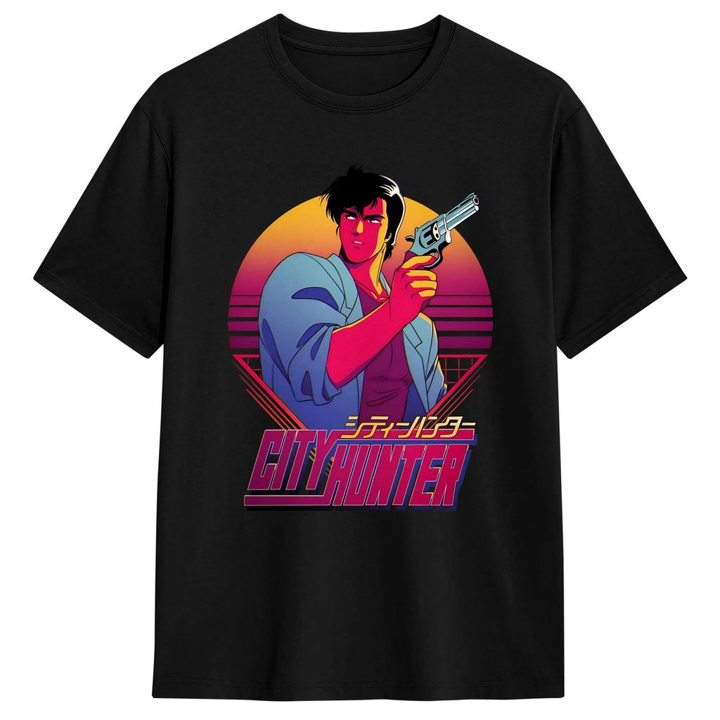 Men's T Shirt Nicky Larson Ryo Saeba T-Shirts Hip Hop Summer Tee Shirt Vintage Pure Cotton Clo