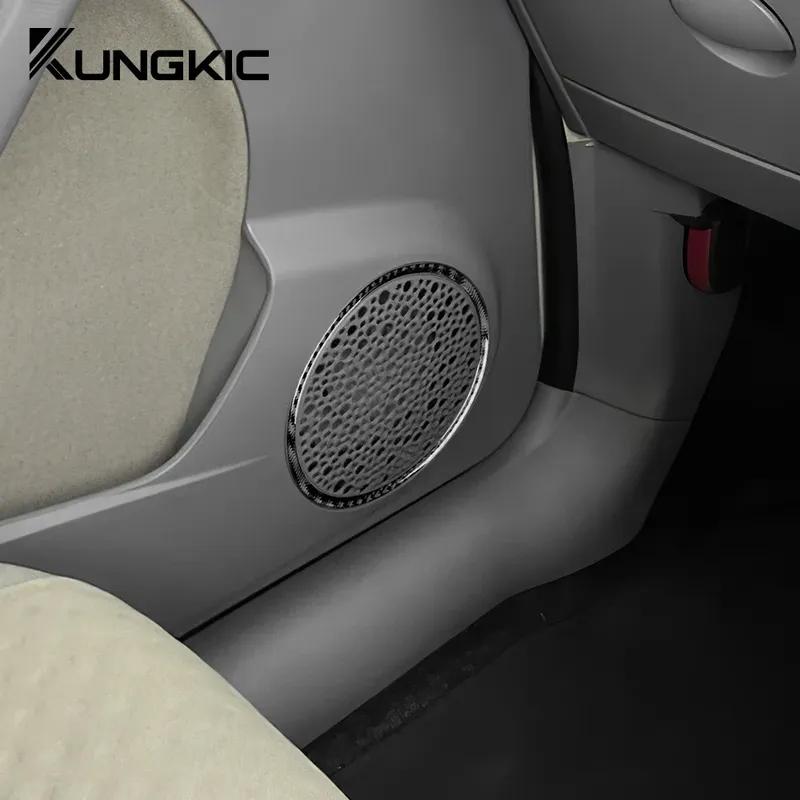 Настоящая мягкая карбоновая наклейка для Fiat Panda 2003 2004 2005 2006 2007 2008 2009 2010 2011 LHD RHD Декоративное кольцо динамика двери