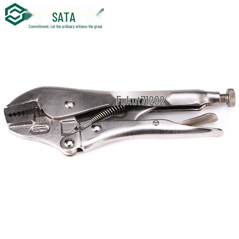 SATA 7-inch/10-inch Straight Jaw Pipe Pliers with Teeth, Models 71202/71203