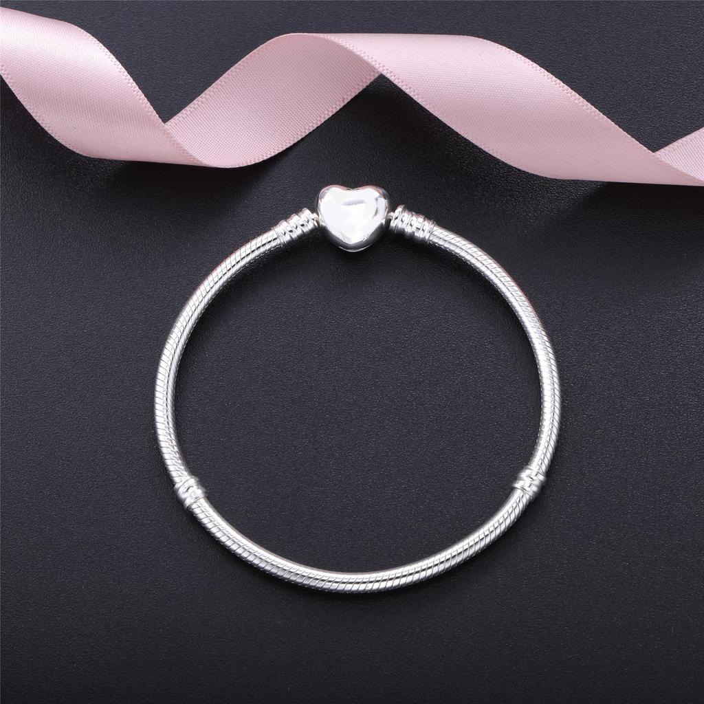 New Fashion Bangle Fit Original Fashion Argent 925 Femme DIY Charms Beadeds Handmade Custom Beads Femme Bracelets Jewelry Women