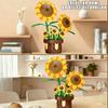 291Pcs Sunflower Potted Plant Building Block Eternal Flower Bricks Home Decoration Assemble Bricks Toys Kids Girl Gift