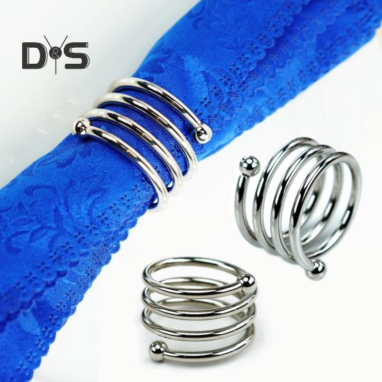 8 шт. колец для салфеток, круглые металлические держатели для салфеток, пружинный дизайн, многоразовые кольца для салфеток для сервировки стола, свадьбы, ужина, вечеринки