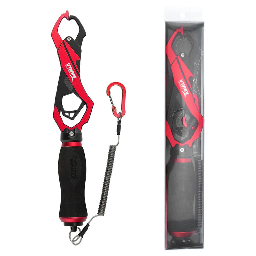 Multifunctional Fish Grip Fish Lip Gripper Aluminum Alloy Fish Lip Clamp One Hand Operation Anti Slip for Fishing Lovers