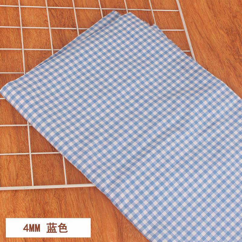 100% Хлопок Мелкая Клетка Ткань на Метр для Юбок Одежды Наволочек Шитье Дышащая Плательная Ткань Розовый Желтый Гипоаллергенный