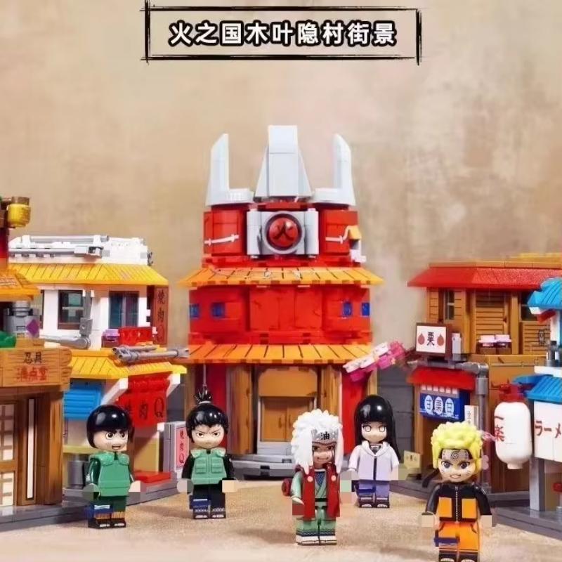 Keeppley Naruto Уличный вид Строительные блоки Узумаки Наруто Хатаке Какаши Модель Дома Игрушки Детские Пазлы Подарок на День Рождения