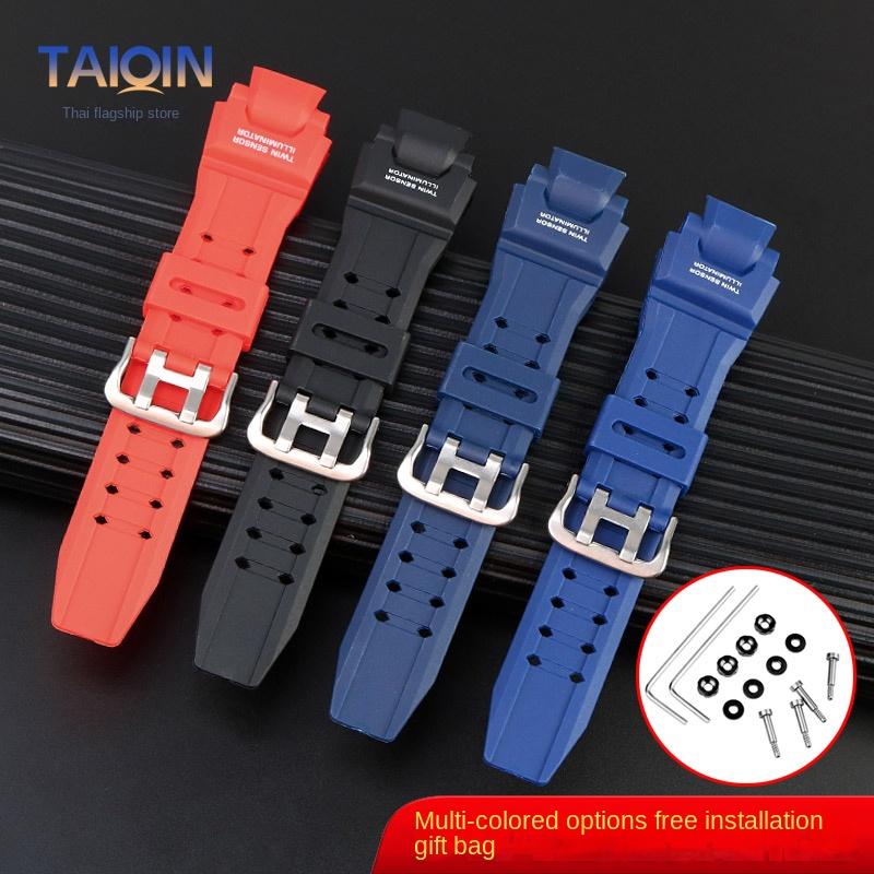 Orange red blue Men's wristband For Casio GA-1000/GA-1100 resin watchband GW-A1000/A1100/4000 silicone strap bracelet free tools