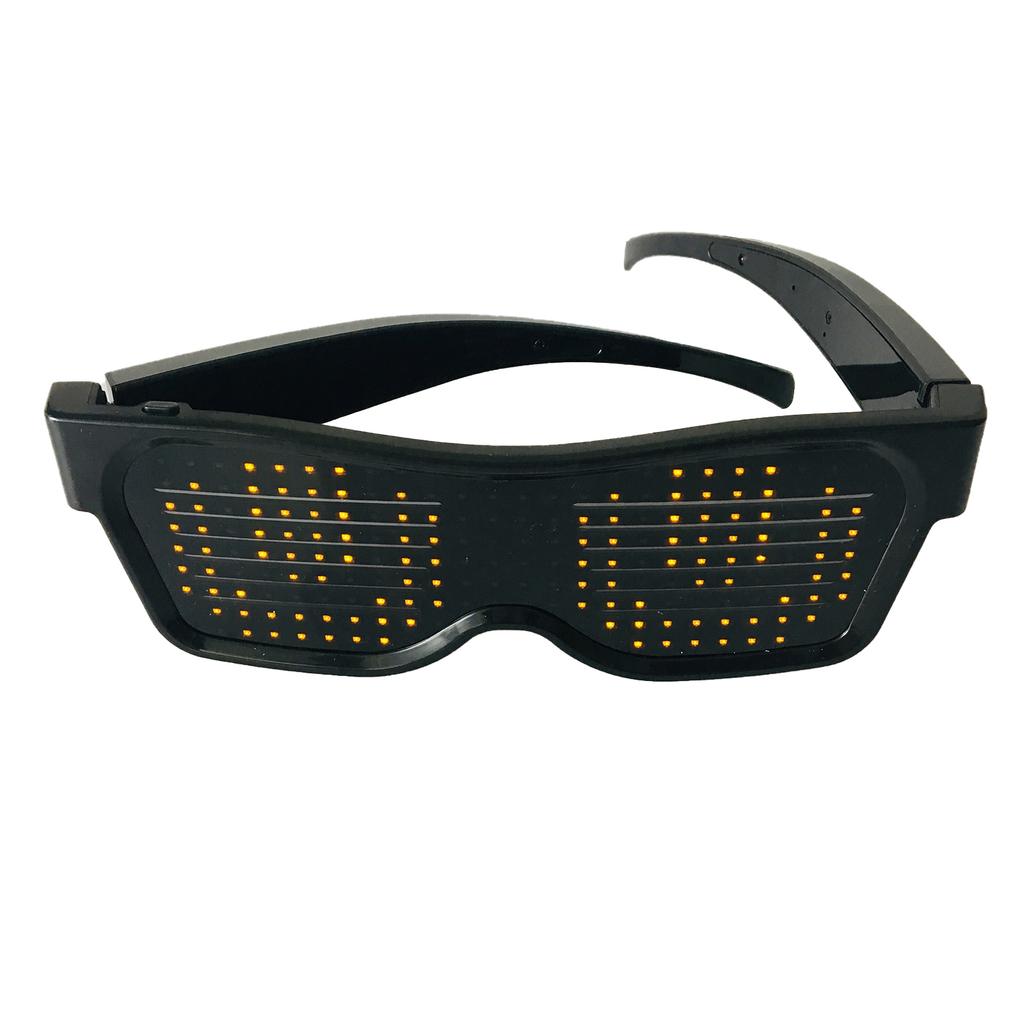 LED Glasses Customizable BT LED Glasses Colorful Light Glow Glasses DIY Messages 31 Animations 11