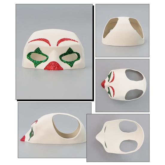 Маска кота-клоуна Блестящая маска клоуна со стразами Маска для косплея питомцев с отверстиями для ушей