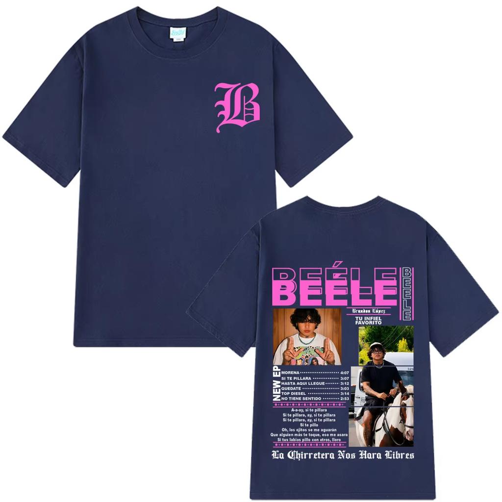 Summer Hot Sale Rapper Beele Album Tour 2026 Graphic T-shirt Men Women Hip Hop Streetwear Tee Y2K Gothic Cotton Oversized T-shirts