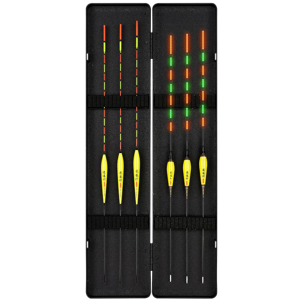 Набор рыболовных поплавков Поплавки с коробкой для хранения Рыболовные поплавки Высокая чувствительность для рыбалки на открытом воздухе