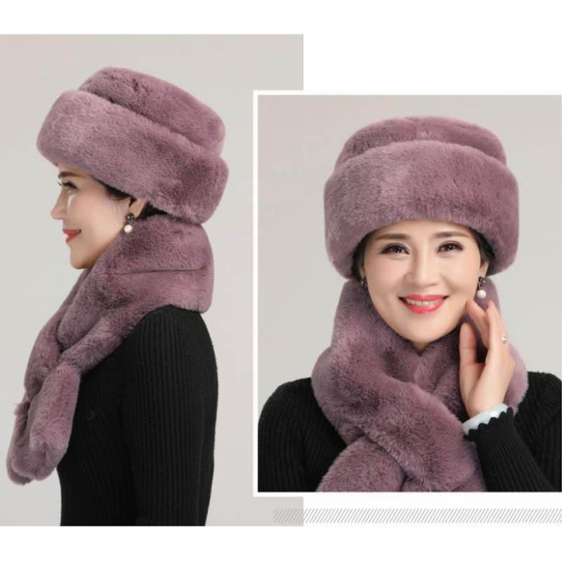 Шляпа старика Бабушка Зима Старая хлопчатобумажная шапка Шляпа Лей Фэн Старушка Имитация норки Люди среднего и пожилого возраста