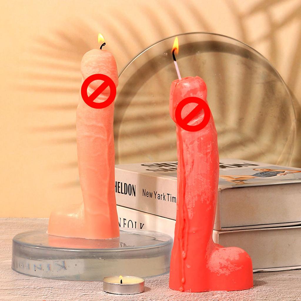 Men Penis Silicone Mold Reusable for Scented Candles Resin Crafting Supplies Adult Party Favors Transparent