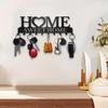 1pc Black Metal Keys Holder Wall Mount Key Holder Sweet Home Design Style Key Rack for Key Hanger With 10 Hooks