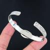 Memorial Day Sale 925 Silver Natural Tube Agate Anniversary Wife Bangle Jewelry