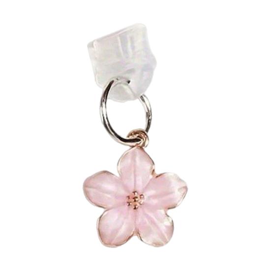 Cherry Blossom Dust Plugs Pendant for Phone Type C Charging Port Dust Plugs Charm Wear-Resistant Phone Accessories