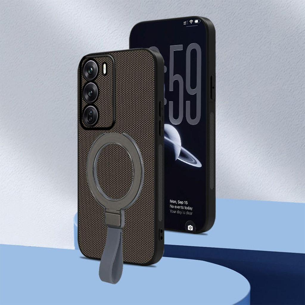 Премиальный чехол-книжка из ПУ-кожи с магнитной подставкой-кольцом для OPPO Reno12 Pro 5G, Reno12 5G, Защитная крышка в деловом стиле