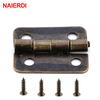 10PCS Mini Bronze Gold Hinge Square Antique Door Hinges For Wooden Jewellery Box