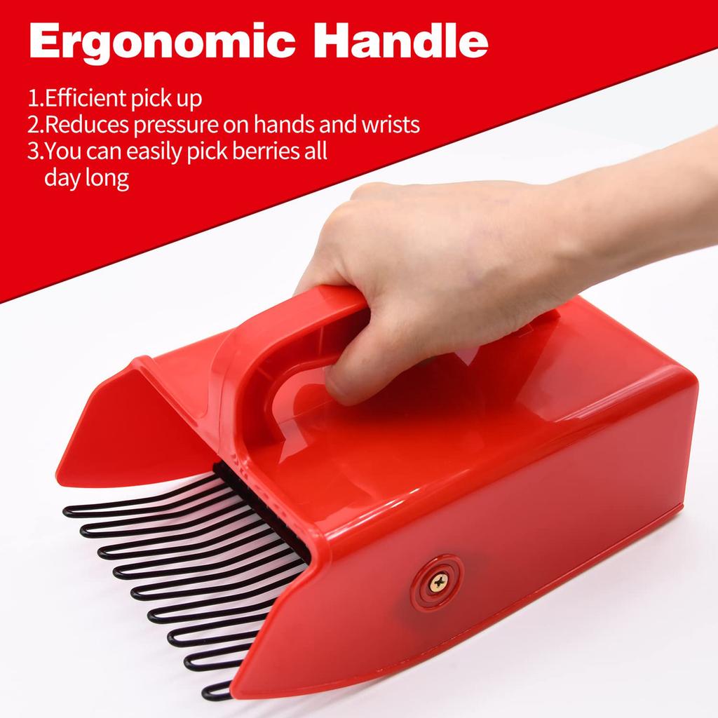 Сборщик ягод Черничный гребень-совок с металлической расческой Эргономичная ручка для легкого сбора черники и голубики