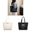 Nylon Canvas Large Capacity Tote Bag With Zipper Closure For Daily Use