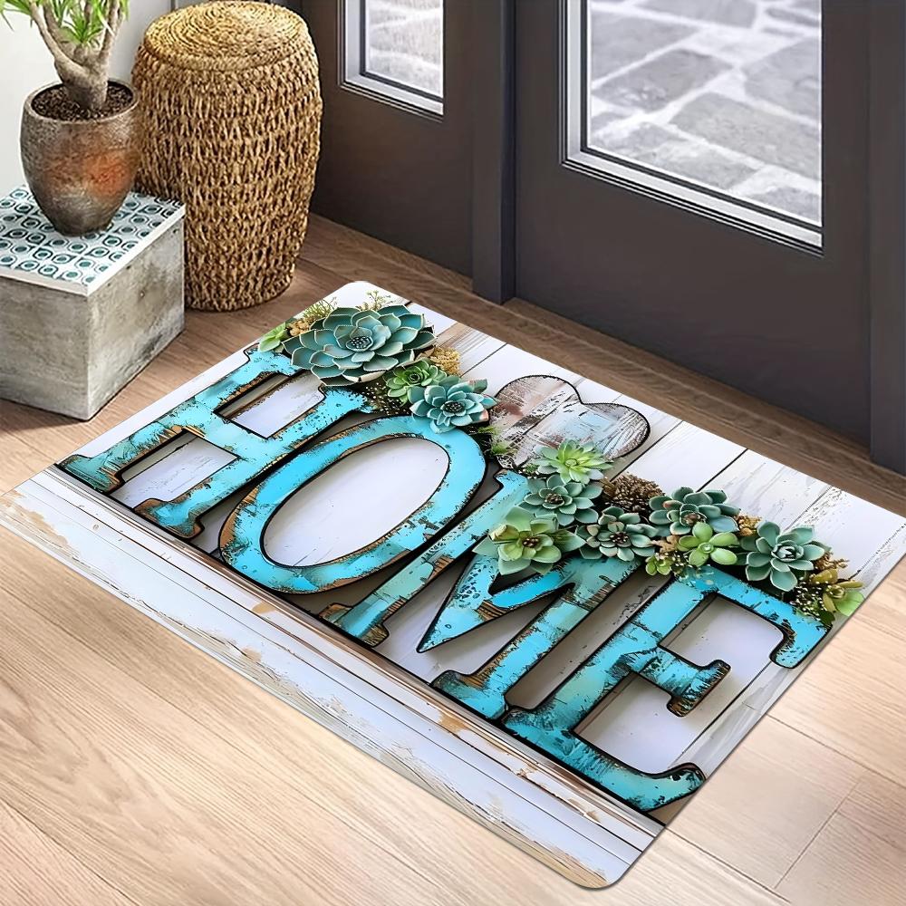 Деревенский Приветственный Коврик для Дома Коврик на Дверь для Гостиной Спальни Прихожей Прочный Декор Пола Идея для Подарка Коврик для Ног