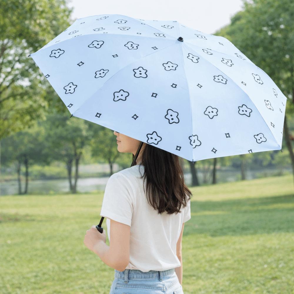 Windproof Portable Folding Umbrella Cartoon Pattern Dual Use Umbrella Travel
