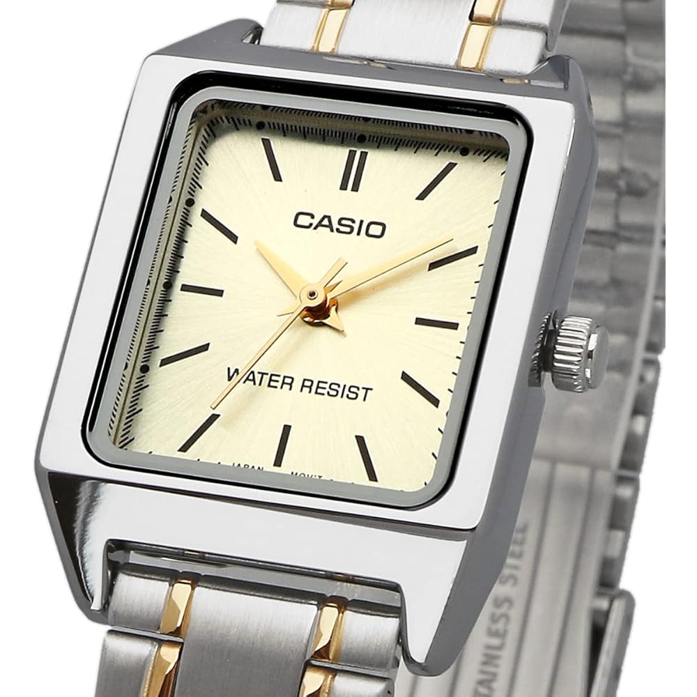 Женские кварцевые часы Casio Standard LTP-V007SG-9E Серебристо-золотой металлический ремешок Международная модель