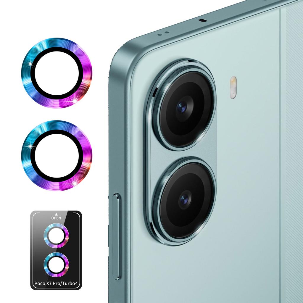 Для Xiaomi Redmi Turbo 4 5G/Xiaomi Poco X7 Pro 5G Защитная пленка для объектива камеры ENKAY Hat-Prince Металлическое кольцо Пленка для объектива