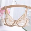 Сексуальный кружевной бюстгальтер с бретельками, дышащий бесшовный бюстгальтер без косточек, бюстгальтер пуш-ап с вышивкой, женское нижнее белье