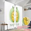 2pcs 2D Flat Printing Curtain Cute Banana Love Bible Verse 100% Polyester Fabric Without Electricity Party Decorations for