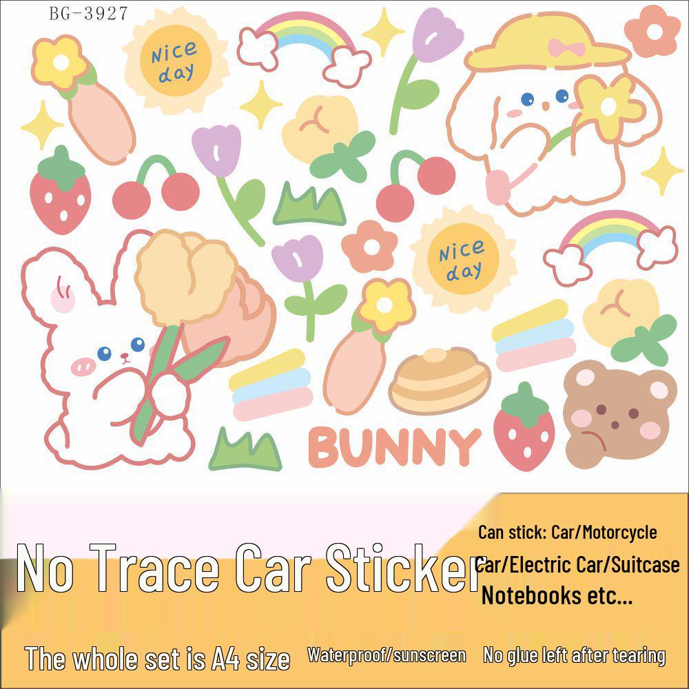 Cookie Bear Electric Car Sticker - Waterproof Scratch Cover for Aima, Sunny, Luna, Yade