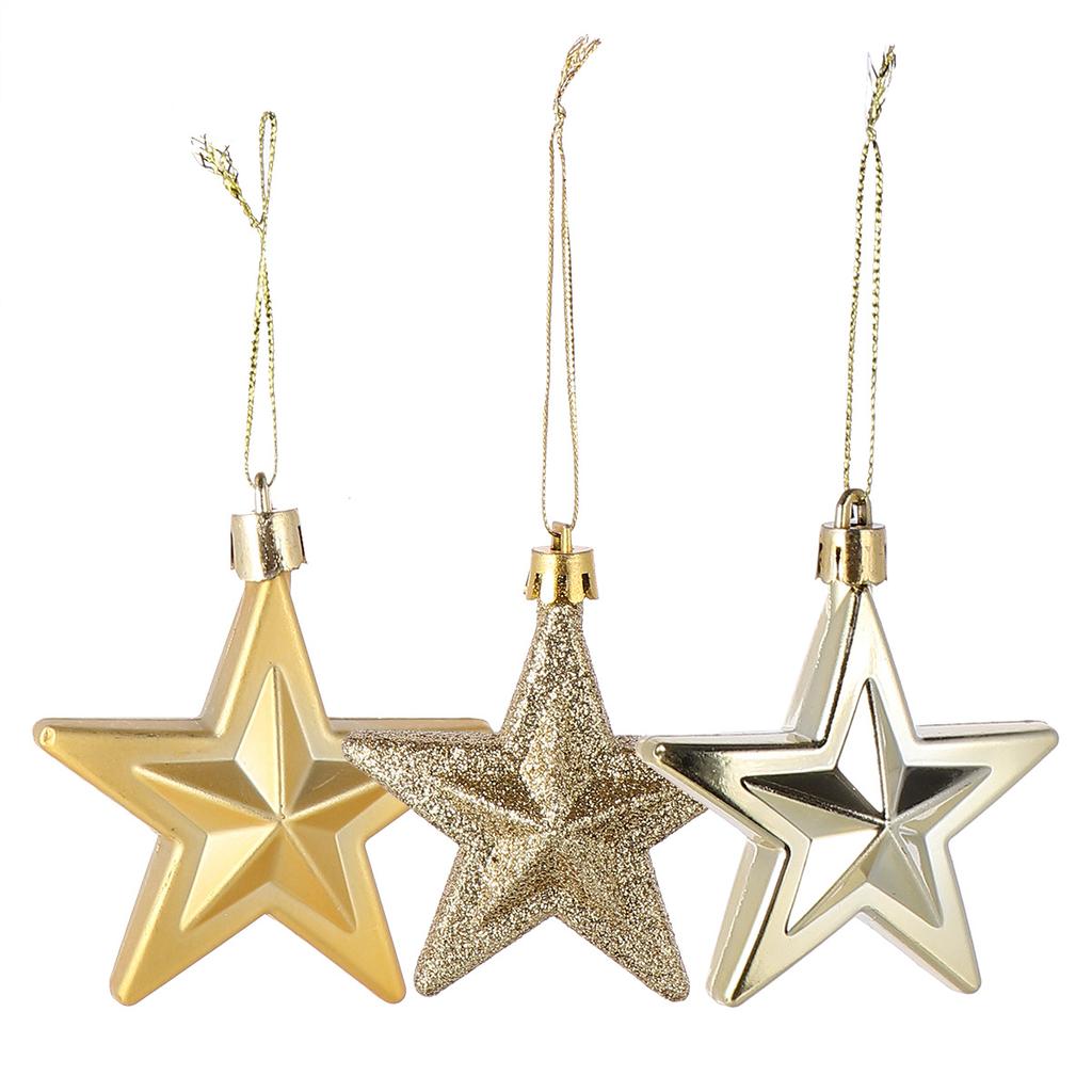 18 шт. Рождественское украшение Подвесной декор Звезда Пятиконечная Гирлянда для Праздничного Дома Офиса Вечеринки Рождественская Елка Подвесное Украшение