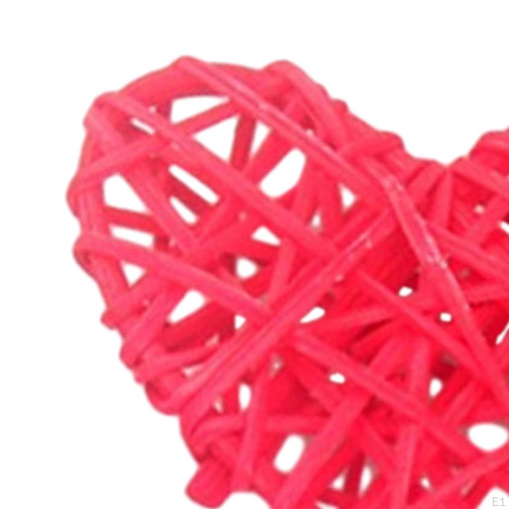 10Pcs Valentine's Day Rattan Heart Pendants, Valentines Decorations for The Home,