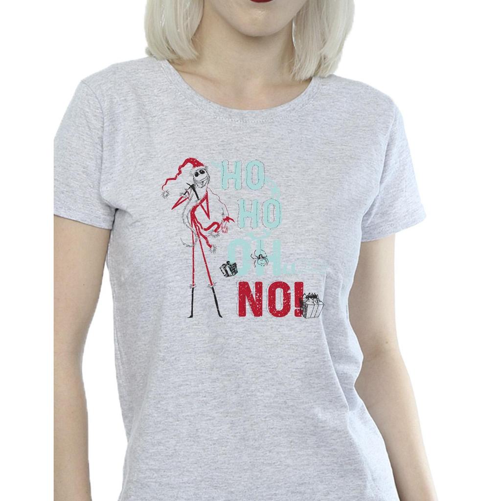 Disney Womens/Ladies The Nightmare Before Christmas Ho Ho No Cotton T-Shirt