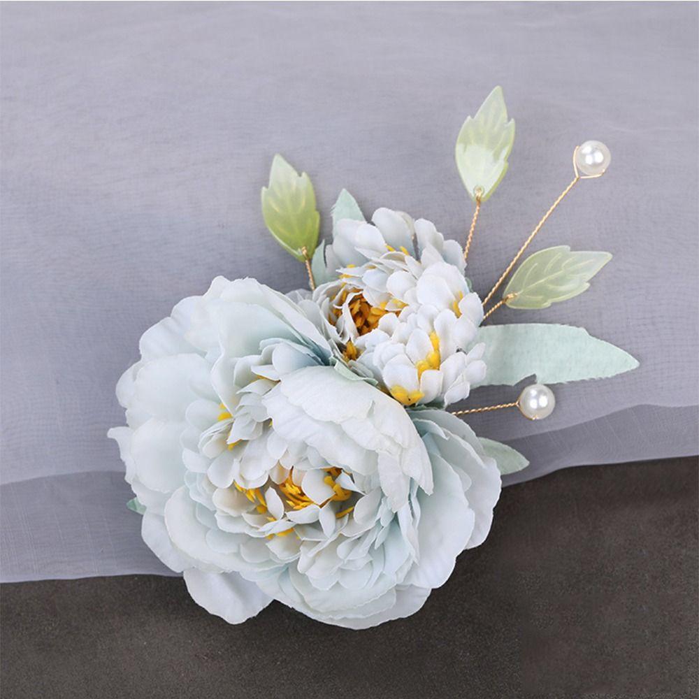 Цветочная брошь, заколка для волос с цветком, головные уборы, заколки для укладки волос, очаровательные пучки для волос невесты, женщины и девушки