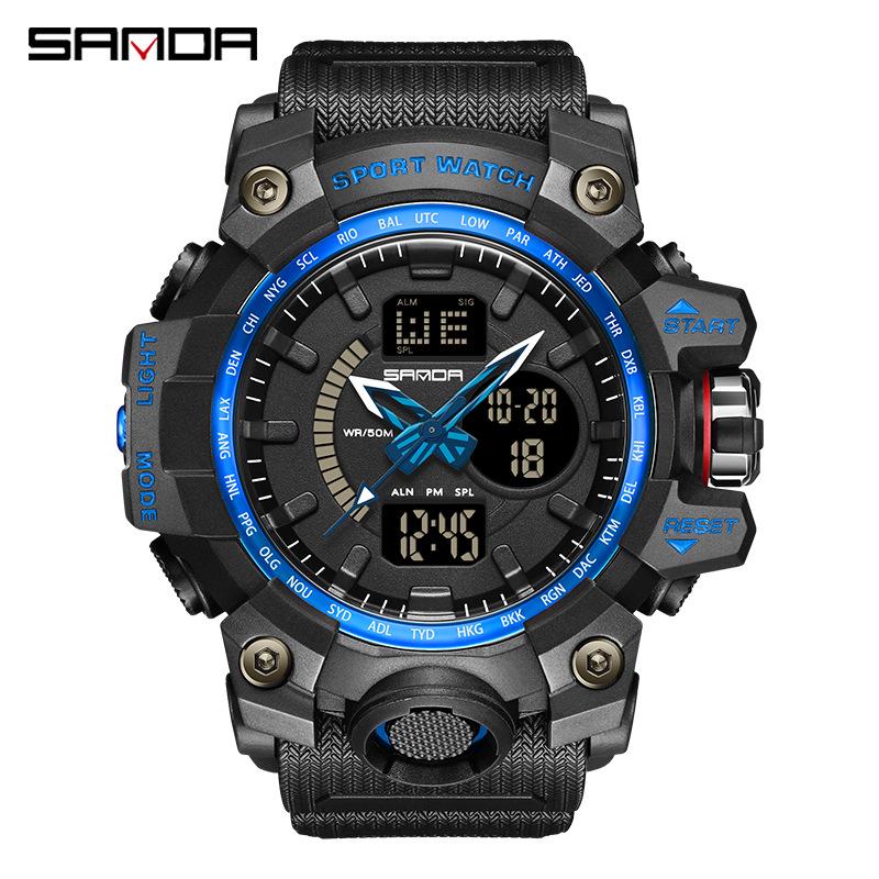 Sanda Korean Trend Multifunctional Luminous Waterproof Watch for Teens & Adults