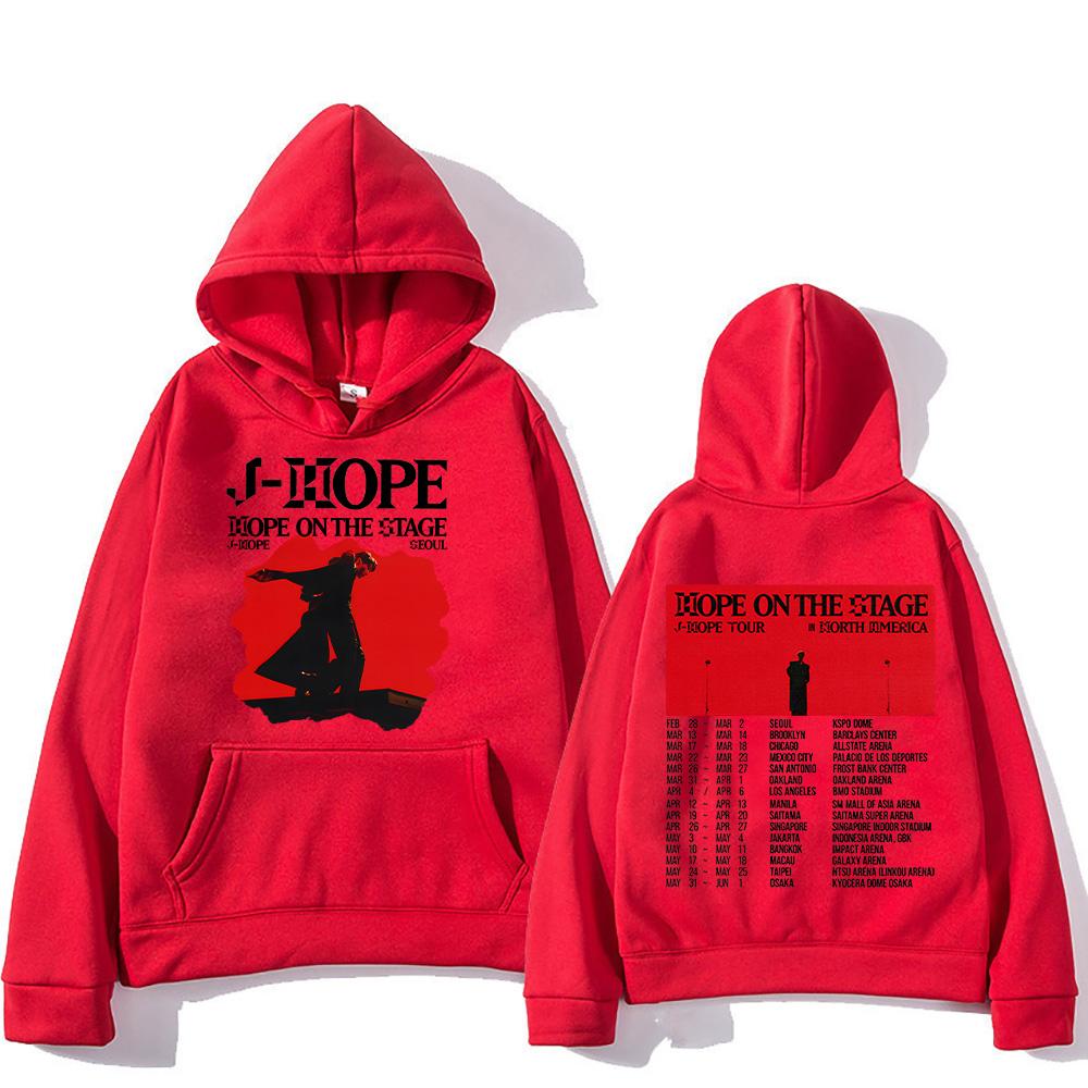 Kpop J-Hope New Hoodies J-Hope Hope On The Stage Tour 2025 Sweatshirts Unisex Casual Clothing Hip Hop Fashion Aesthetic Pullover