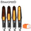 Universal LED Sequential Motorcycle Turn Signal Waterproof 12V Flowing Flasher Amber Blinker Indicator Lamp Light