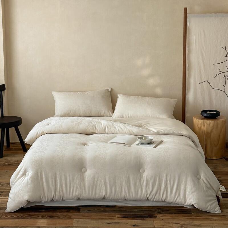 POCHME Cotton Linen Jacquard All-Season Comforter