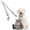 Stainless Steel Dog Coupler Rope Wear Resistant Twin Lead for Two Dogs  Small Medium Dogs