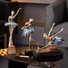 Elegant Resin Ballet Girl Figurine – Abstract Dance Art Home Decoration