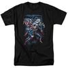 Justice League Of America Cosmic Crew Mens T Shirt Black Officially Licensed