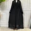 Dubai Abaya Chiffon Fashion Cardigan Muslim For Women Modest Robe Turkey Kaftan Ramadan Arabic Islamic Clothing