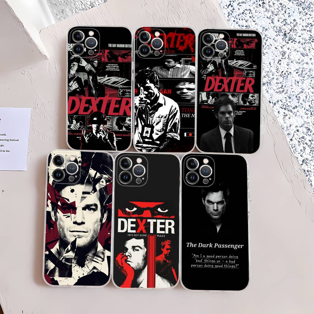 Декстер Морган Для IPhone 17 16 15 14 13 12 11 Pro Max Plus Прозрачный Мягкий ТПУ Чехол для Телефона