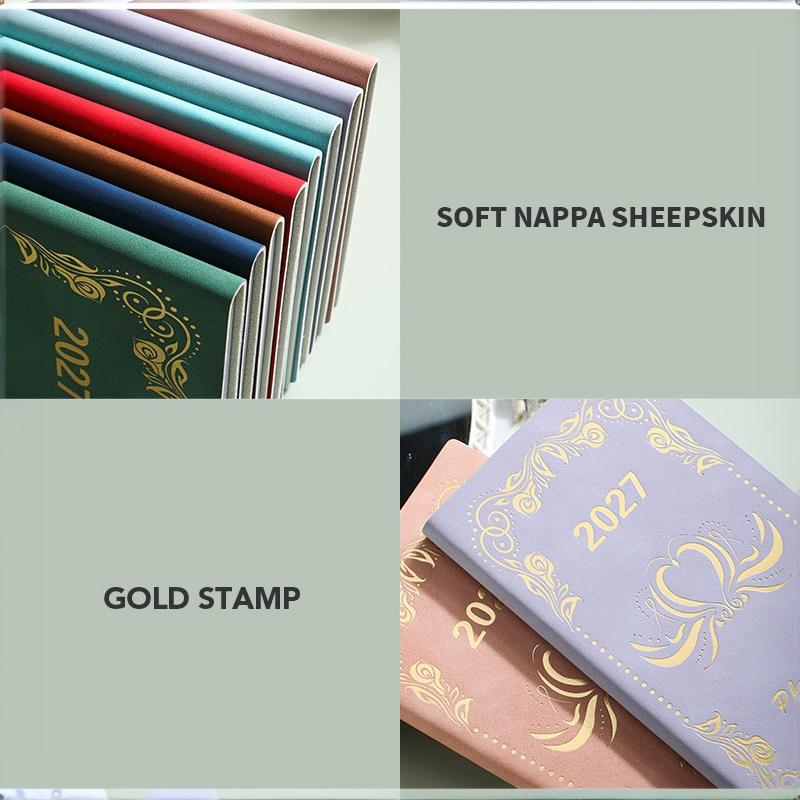 2027 Portable A6 Daily Planner 365 Day Time Schedule Management Calendar Diary Notebook for Office Travel Use